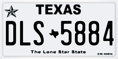 TX license plate DLS5884
