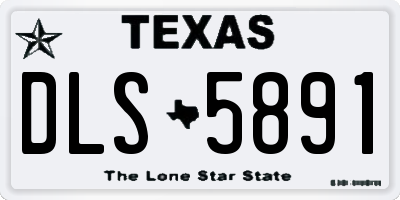 TX license plate DLS5891