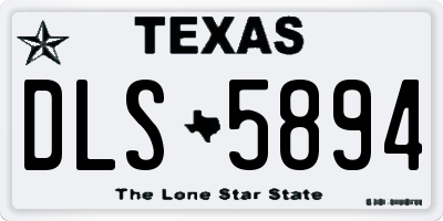 TX license plate DLS5894