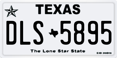 TX license plate DLS5895