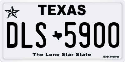 TX license plate DLS5900