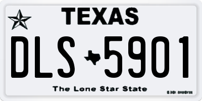 TX license plate DLS5901