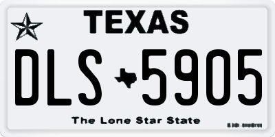 TX license plate DLS5905