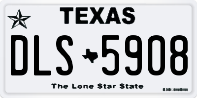 TX license plate DLS5908