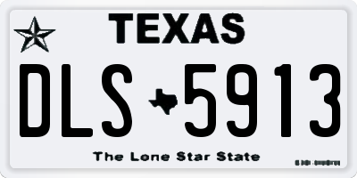 TX license plate DLS5913