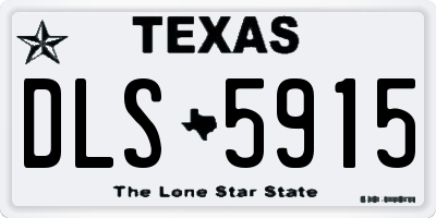 TX license plate DLS5915