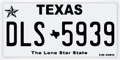 TX license plate DLS5939