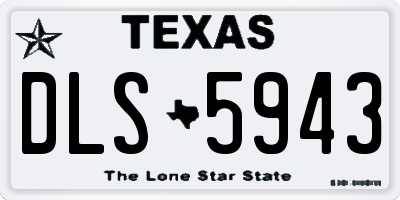 TX license plate DLS5943