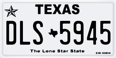TX license plate DLS5945