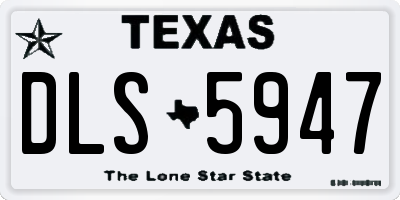 TX license plate DLS5947