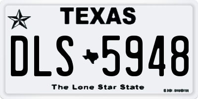 TX license plate DLS5948
