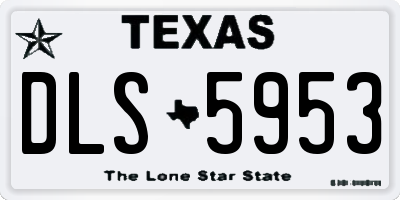 TX license plate DLS5953