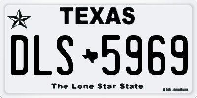 TX license plate DLS5969