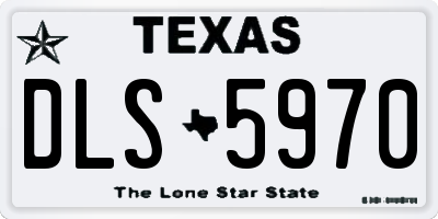 TX license plate DLS5970