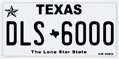 TX license plate DLS6000