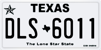 TX license plate DLS6011