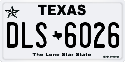 TX license plate DLS6026