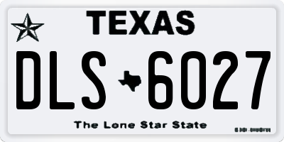 TX license plate DLS6027