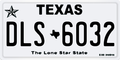 TX license plate DLS6032