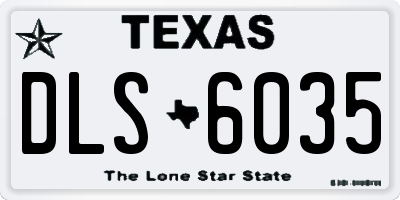 TX license plate DLS6035