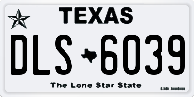 TX license plate DLS6039
