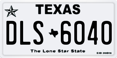 TX license plate DLS6040