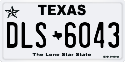 TX license plate DLS6043