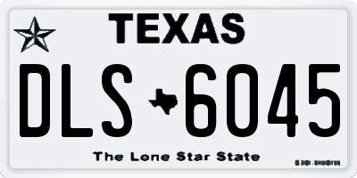 TX license plate DLS6045