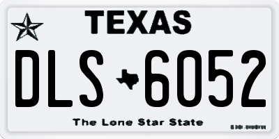 TX license plate DLS6052