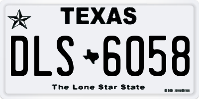 TX license plate DLS6058