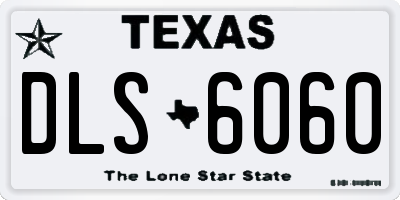 TX license plate DLS6060