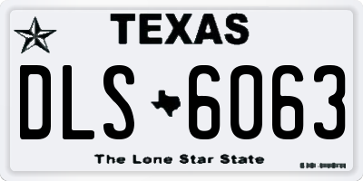 TX license plate DLS6063
