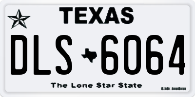 TX license plate DLS6064