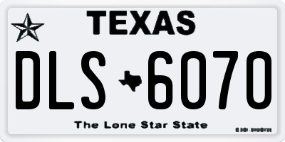TX license plate DLS6070