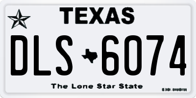 TX license plate DLS6074