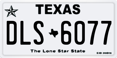 TX license plate DLS6077