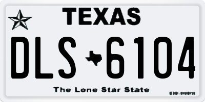 TX license plate DLS6104