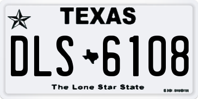 TX license plate DLS6108
