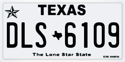 TX license plate DLS6109