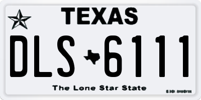 TX license plate DLS6111