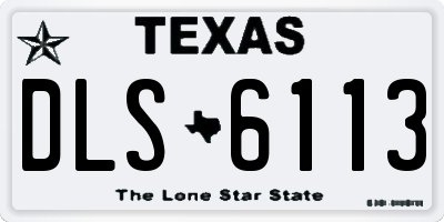 TX license plate DLS6113