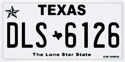 TX license plate DLS6126