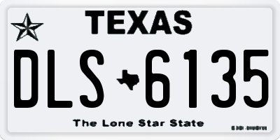 TX license plate DLS6135