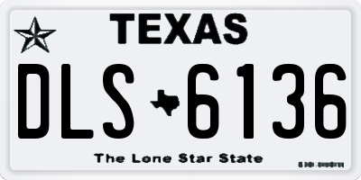 TX license plate DLS6136