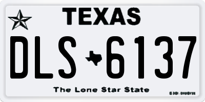 TX license plate DLS6137