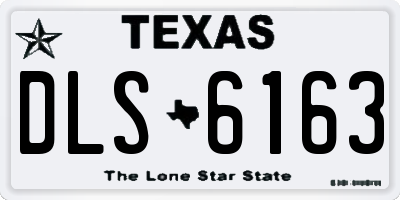 TX license plate DLS6163