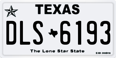 TX license plate DLS6193