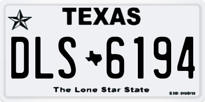 TX license plate DLS6194