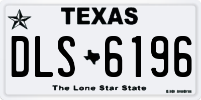 TX license plate DLS6196