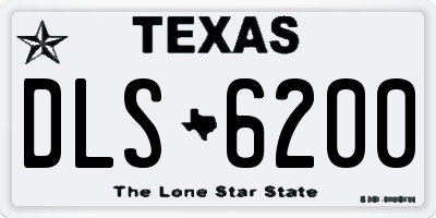TX license plate DLS6200